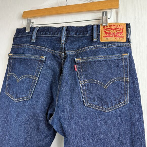 Levi's Men's 517 Bootcut Jeans Dark Wash Size 33 x 27 - Picture 3 of 10